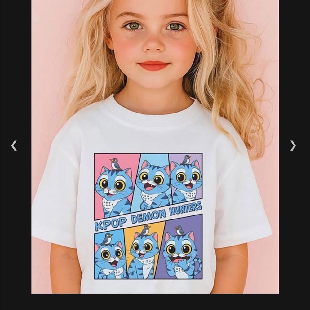 Kids' Tiger KPop Demon Hunters Short Sleeve T-Shirt  small